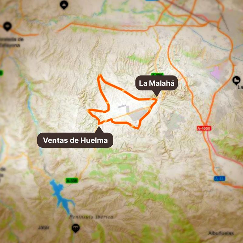 Ruta de senderismo de Ventas de Huelma a La Malahá